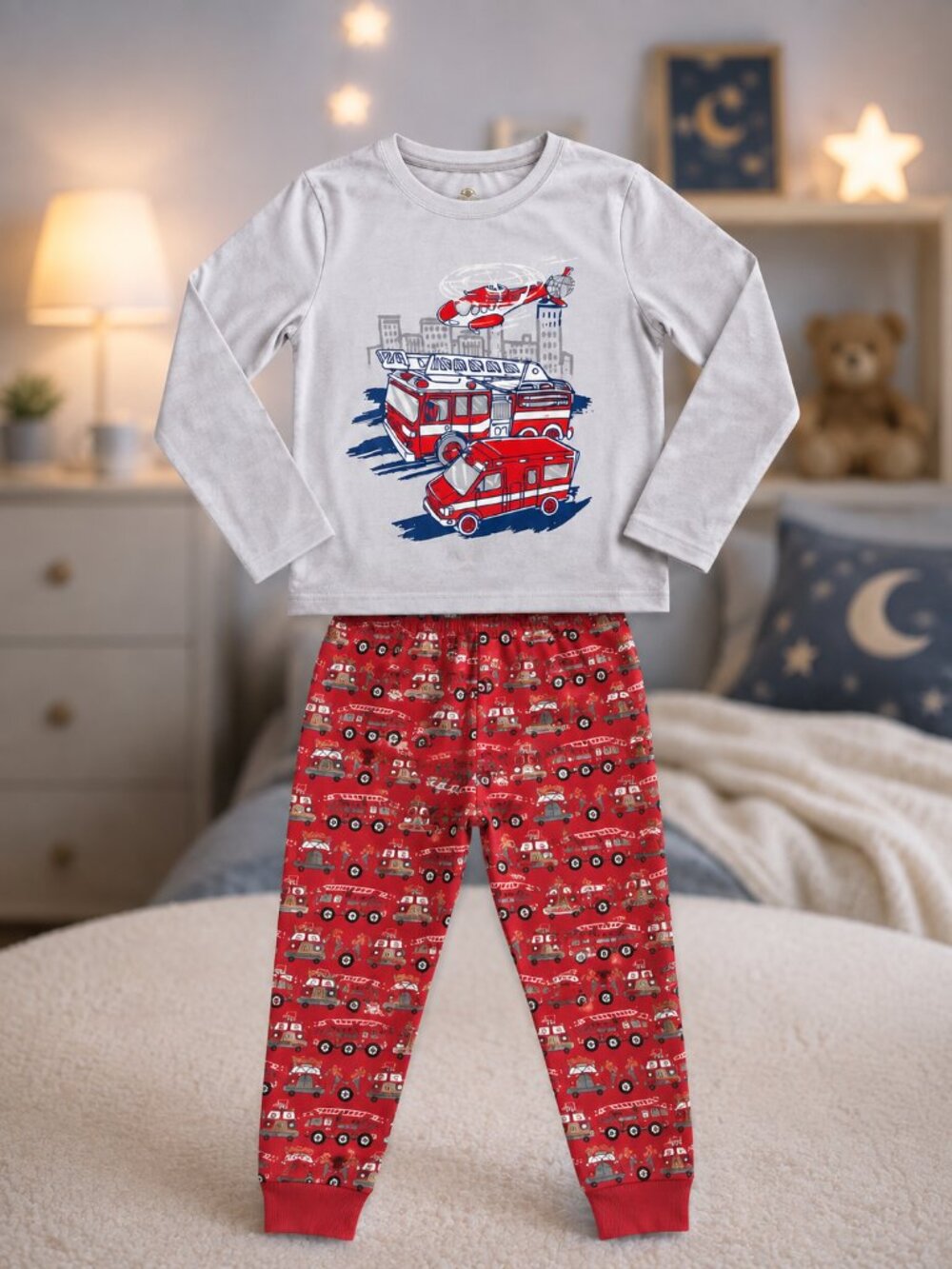 Boys Fire Truck Pajama Set 5T – Children’s Place Mixed Set